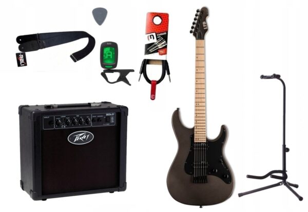 Gitara elektryczna LTD SN-200HT CHMS + wzmacniacz 12W + tuner + statyw w zestawie