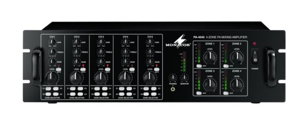 Monacor PA-4040 - wzmacniacz wielostrefowy