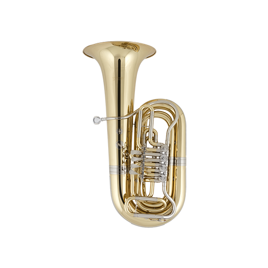 Tuba Bb mosiądz lakier 4 wentyle CBB681-4 Cerveny