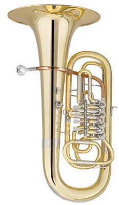 Tuba F Junior mosiądz lakier 4 wentyle CFB631-4G Cerveny Tuba F Junior mosiądz lakier 4 wentyle CFB631-4G Cerveny