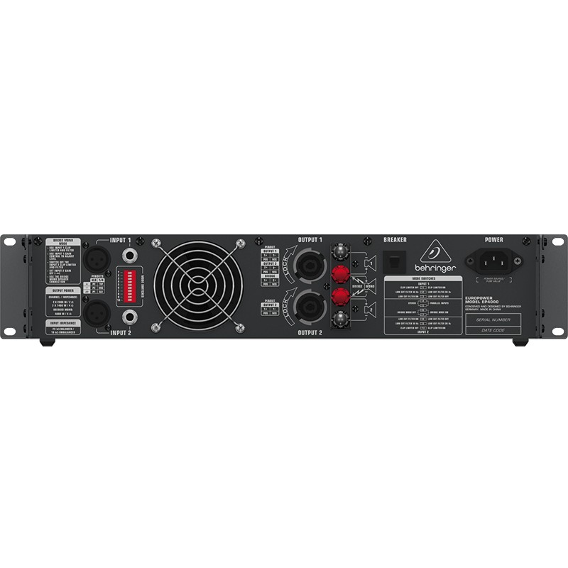 Behringer EP4000 - Wzmacniacz mocy stereo0 Behringer EP4000 - Wzmacniacz mocy stereo0