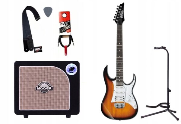 Gitara elektryczna + wzmacniacz 15W zestaw 1228