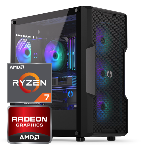 Komputer Gamingowy Ryzen 7 9800x3D/32GB RAM/1000GB SSD/RX 9070 Win 11 WiFi6 BT5.2