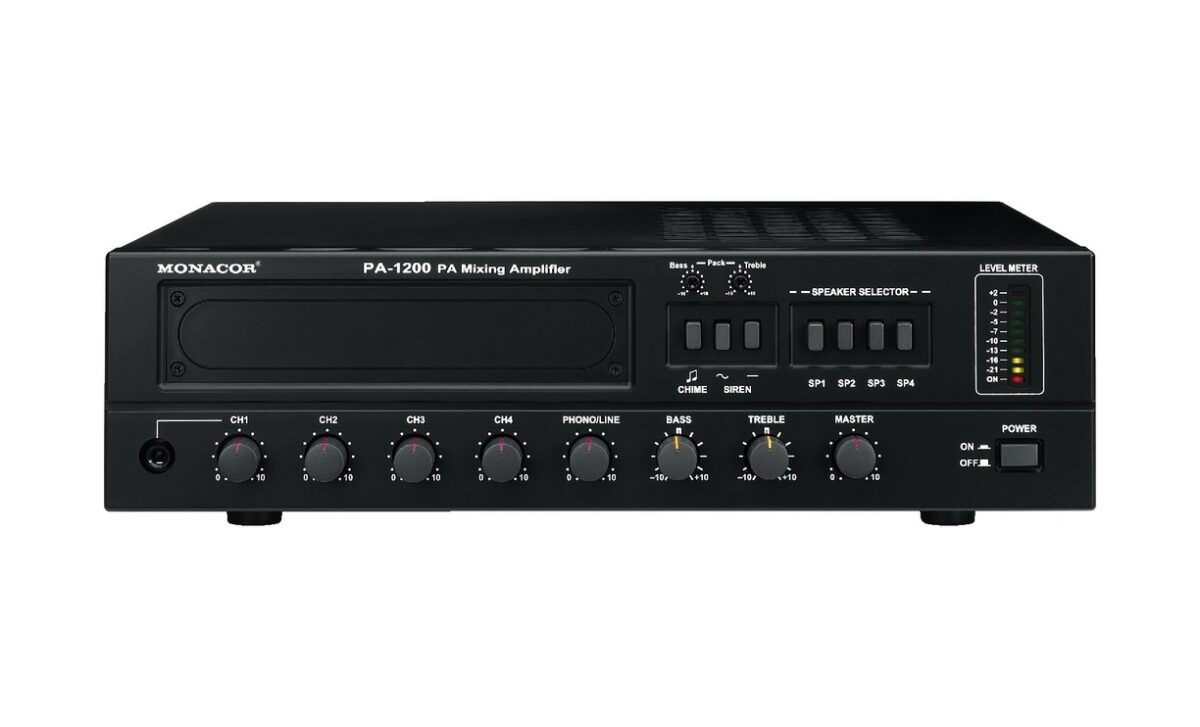 Monacor PA-1200 - wzmacniacz wielostrefowy