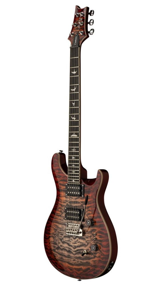 PRS SE Custom 24-08 Quilt Charcoal Cherry Burst - gitara