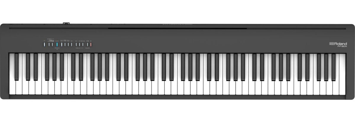 Roland FP-30X BK - Przenośne pianino cyfrowe ze statywem Zestaw1