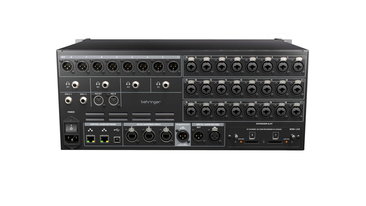 Behringer Wing Rack 48-kanałowa konsoleta cyfrowa1 Behringer Wing Rack 48-kanałowa konsoleta cyfrowa1