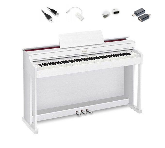 Casio AP-470 WE - pianino cyfrowe + adaptery do iOS / Android do Chordana Play Casio AP-470 WE - pianino cyfrowe + adaptery do iOS / Android do Chordana Play