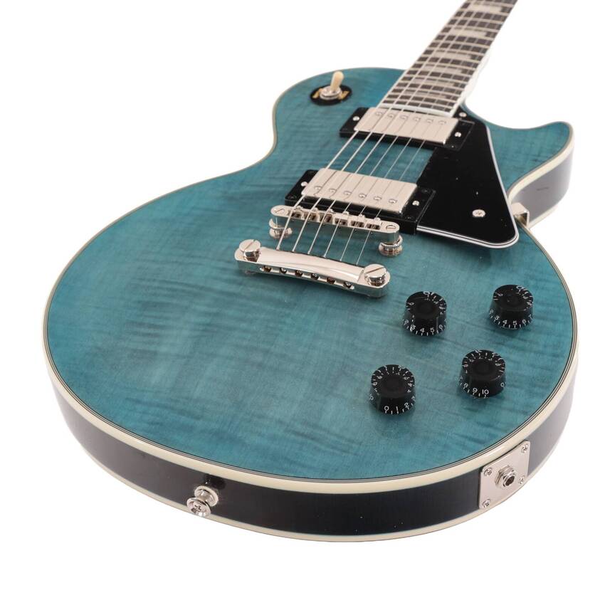 Epiphone Les Paul Custom Figured Transparent Blue -Gitara Elektryczna1 Epiphone Les Paul Custom Figured Transparent Blue -Gitara Elektryczna1