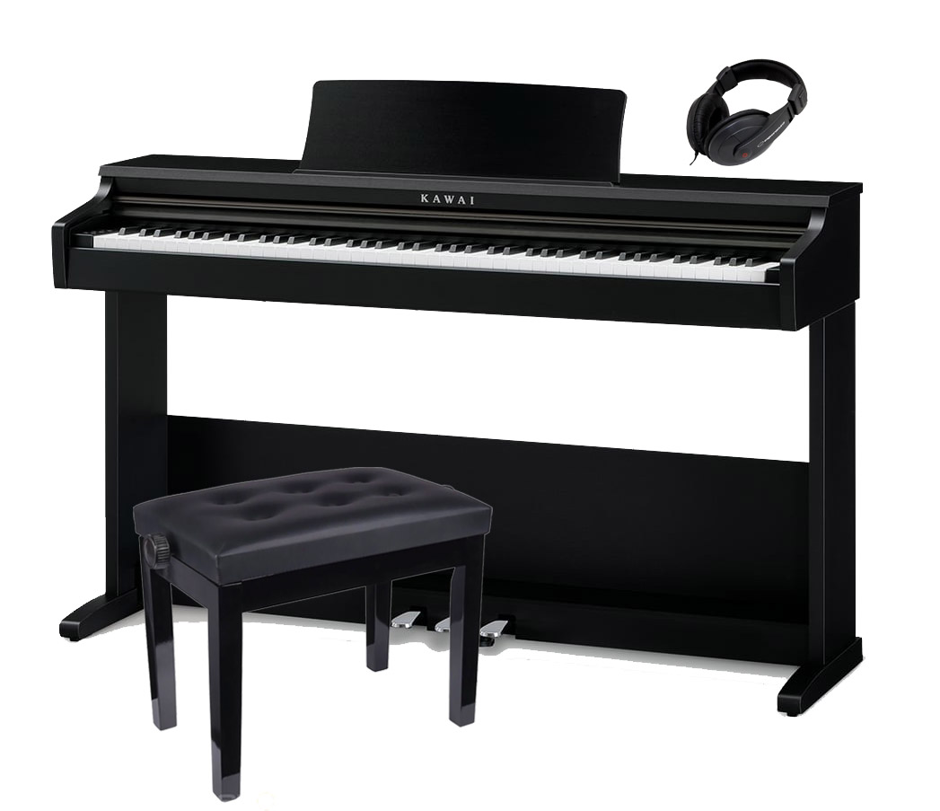 KAWAI KDP75 BK / czarny + ŁAWA KAWAI KDP75 BK / czarny + ŁAWA