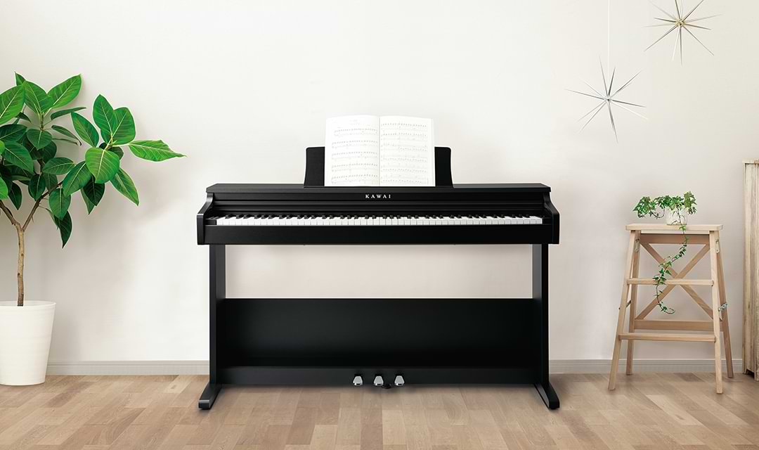 KAWAI KDP75 BK / czarny + ŁAWA2 KAWAI KDP75 BK / czarny + ŁAWA2