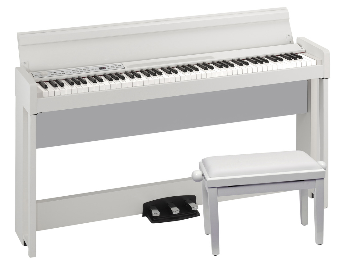 KORG C1 Air WH białe + ŁAWKA KORG C1 Air WH białe + ŁAWKA