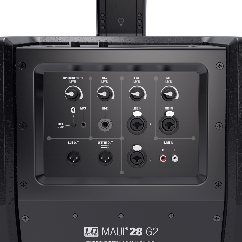 LD Systems MAUI 28 G2 - Kompaktowy system kolumn PA z mikserem i Bluetooth, czarny7 LD Systems MAUI 28 G2 - Kompaktowy system kolumn PA z mikserem i Bluetooth, czarny7