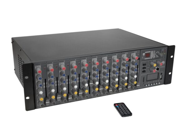 OMNITRONIC RM-1422FXA - mikser rack 2x400W, 12-kanałów, DSP FX i odtwarzacz MP3