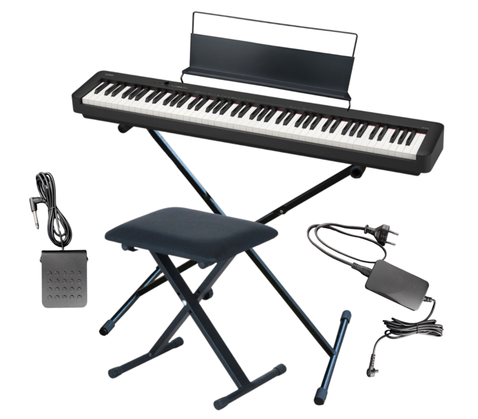 Pianino Cyfrowe Casio CDP-S110 Czarne + Statyw i Ława Pianino Cyfrowe Casio CDP-S110 Czarne + Statyw i Ława