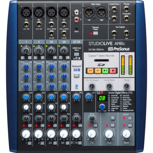 PreSonus StudioLive AR8c ][ Analogowy mikser audio z nagrywarką SD i USB