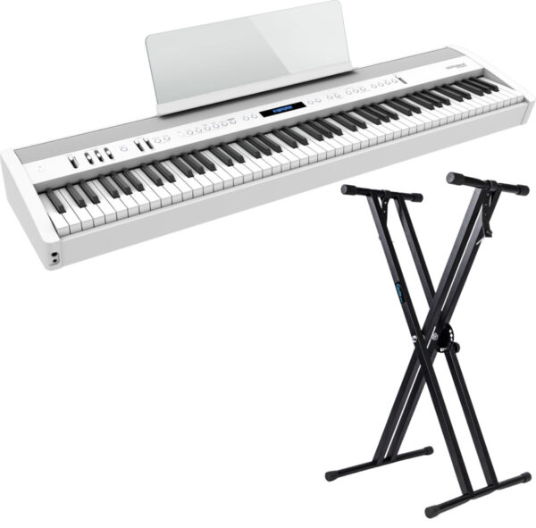 Roland FP-60X WH pianino cyfrowe ze statywem Guitto