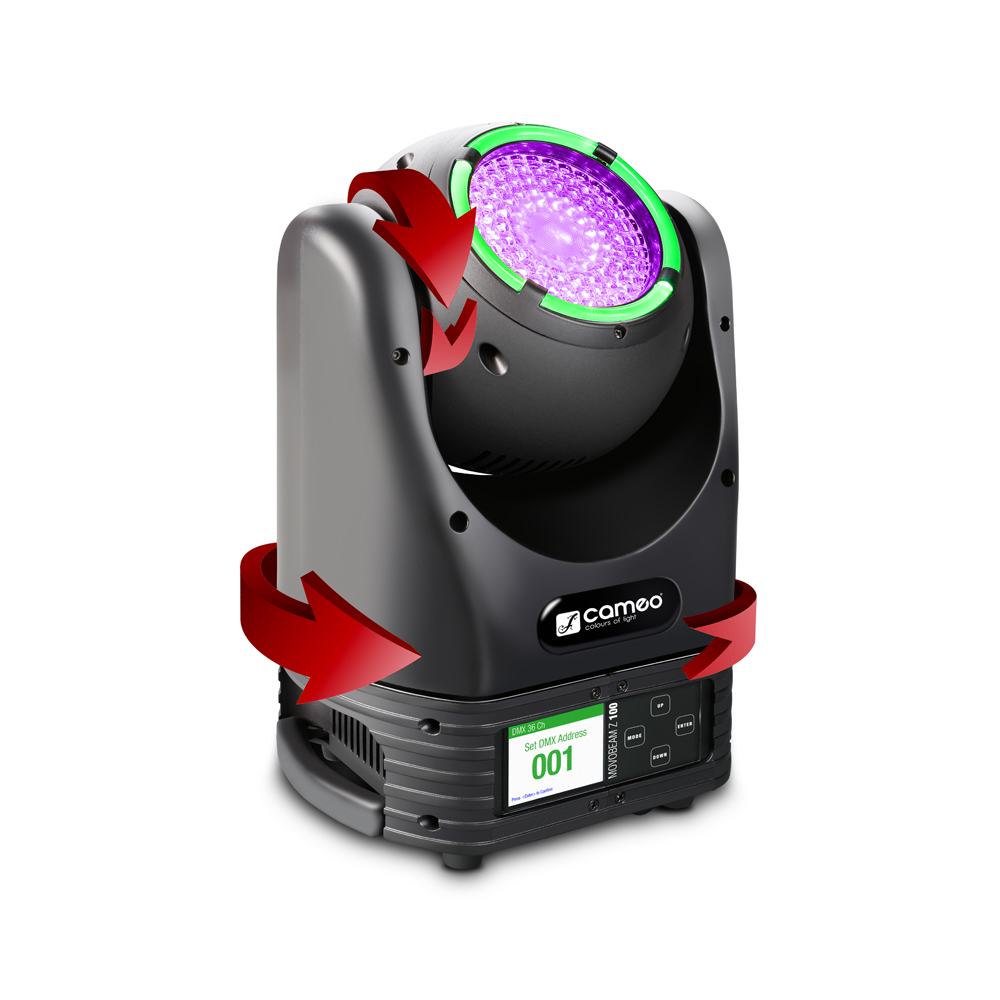 Cameo MOVO BEAM Z 100 - Unlimited Rotation Beam Moving Head with LED Ring and Zoom5 Cameo MOVO BEAM Z 100 - Unlimited Rotation Beam Moving Head with LED Ring and Zoom5