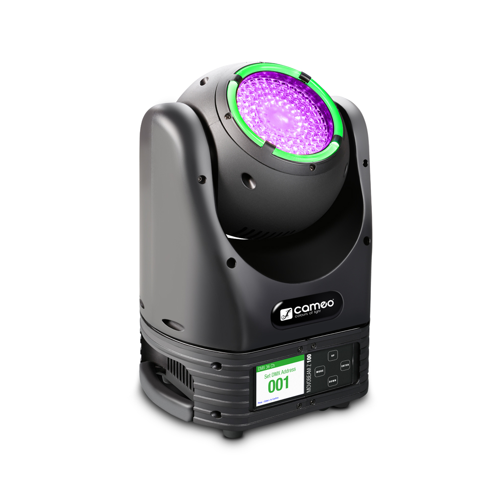 Cameo MOVO BEAM Z 100 - Unlimited Rotation Beam Moving Head with LED Ring and Zoom Cameo MOVO BEAM Z 100 - Unlimited Rotation Beam Moving Head with LED Ring and Zoom