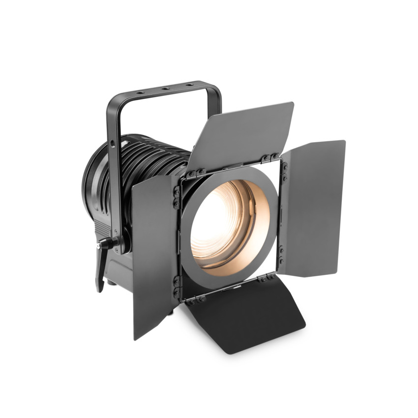Cameo TS 100 WW - Theatre Spotlight with Fresnel Lens and 100 Watt Warm White LED in Black Housing Cameo TS 100 WW - Theatre Spotlight with Fresnel Lens and 100 Watt Warm White LED in Black Housing