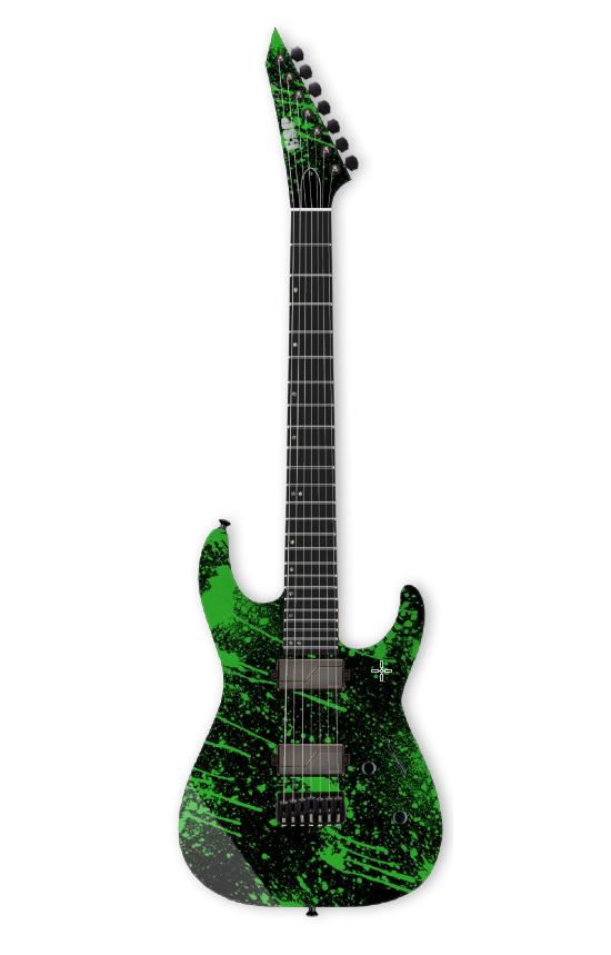 ESP USA M-7 HT Baritone Alien Blood Spatter