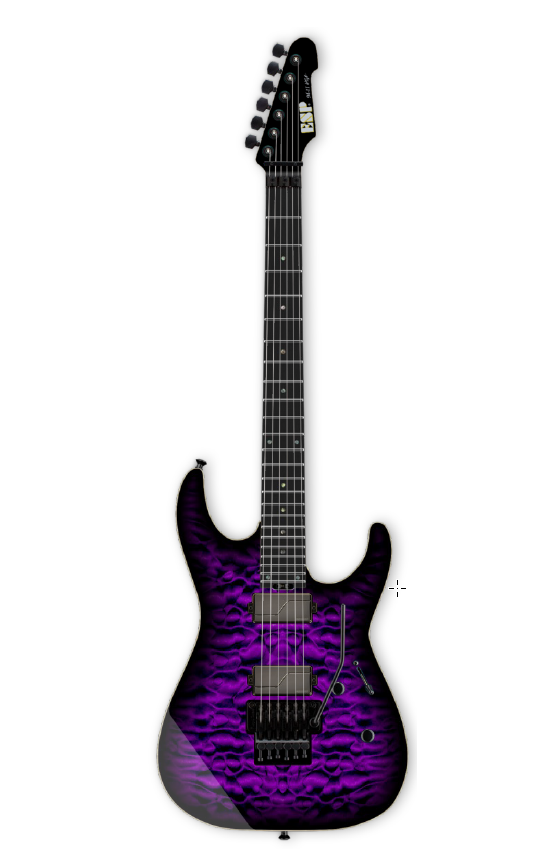 ESP USA M-II FR QM Dark Purple Sunburst