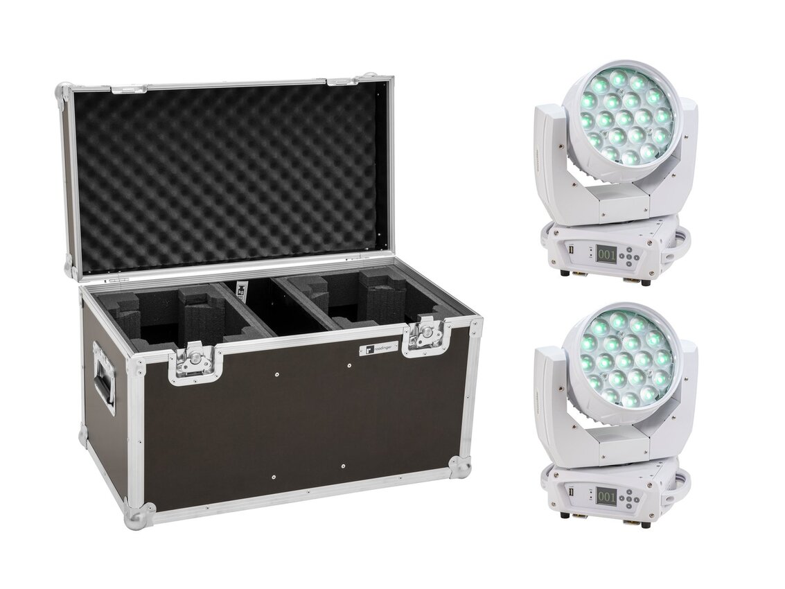 EUROLITE Set 2x LED TMH-X4 Moving-Head Wash Zoom wh + Case EUROLITE Set 2x LED TMH-X4 Moving-Head Wash Zoom wh + Case