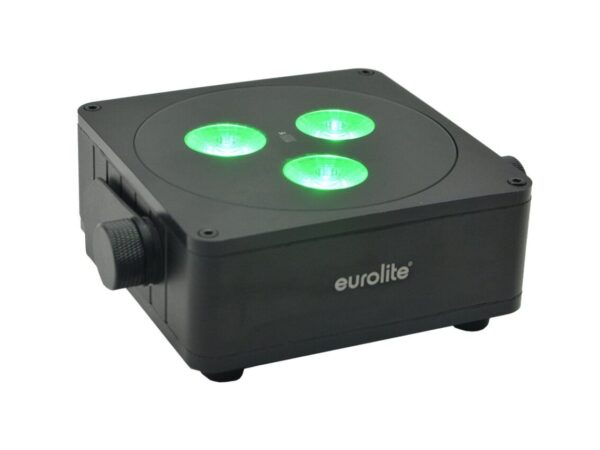 EUROLITE Zestaw 4x AKKU IP Flat Light 3 bk + Ładowarka + Mięka Torba0
