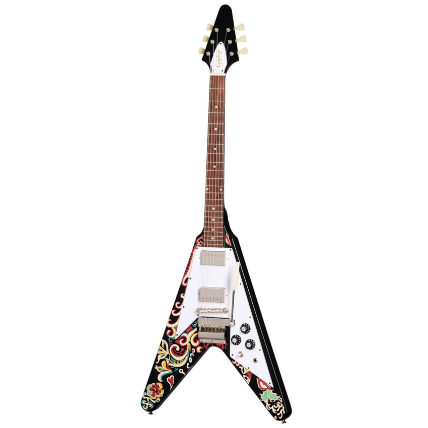 Epiphone Jimi Hendrix "Love Drops" Flying V Ebony gitara elektryczna Epiphone Jimi Hendrix "Love Drops" Flying V Ebony gitara elektryczna
