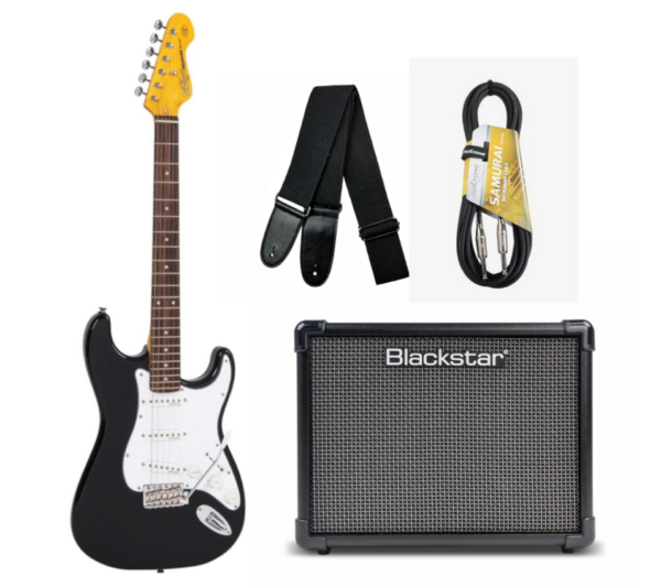 Gitara Elektryczna Stratocaster Vintage V6BB + Wzmacniacz Blackstar ZESTAW