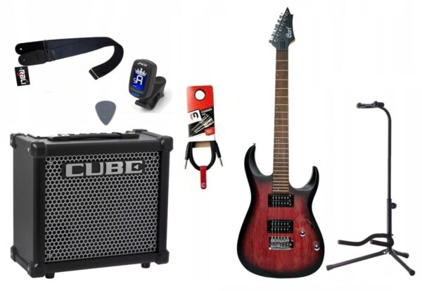 Gitara Elektryczna + Wzmacniacz 10W Tuner Zestaw 830