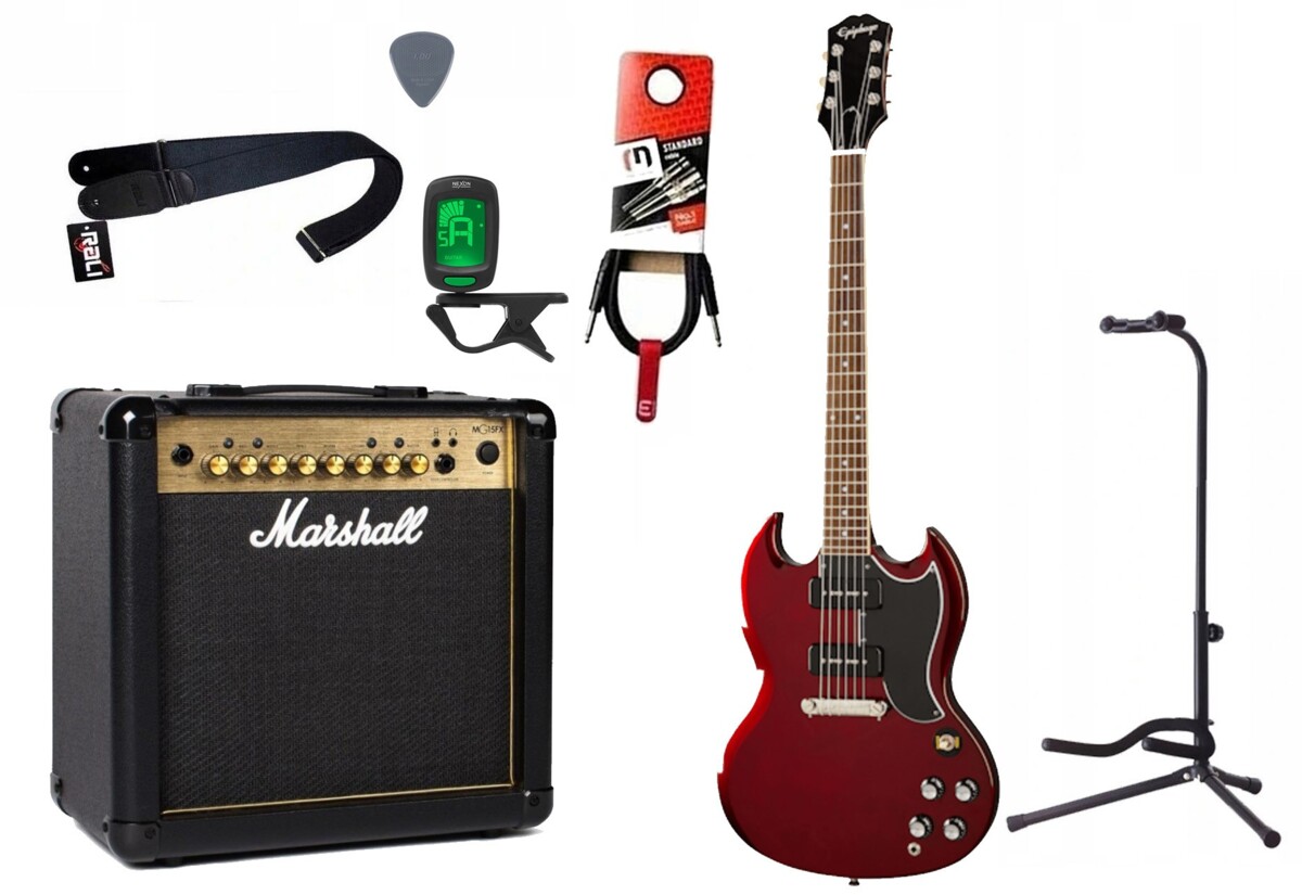 Gitara elektryczna Epiphone SG Special P-90 + wzmacniacz - zestaw 1417 Gitara elektryczna Epiphone SG Special P-90 + wzmacniacz - zestaw 1417