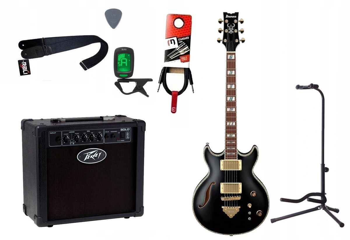 Gitara elektryczna Ibanez AR520H BK + wzmacniacz 12W + tuner + statyw w zestawie Gitara elektryczna Ibanez AR520H BK + wzmacniacz 12W + tuner + statyw w zestawie