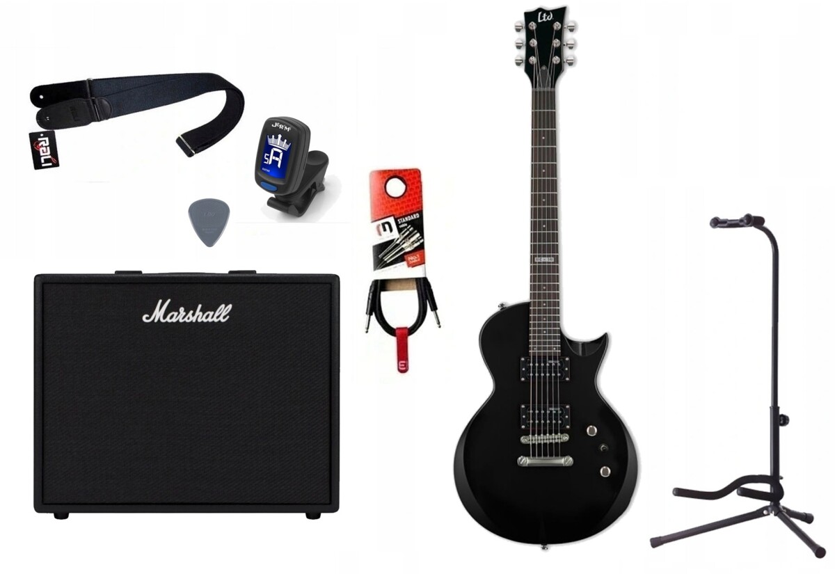 Gitara elektryczna + wzmacniacz 50W zestaw 1052 Gitara elektryczna + wzmacniacz 50W zestaw 1052