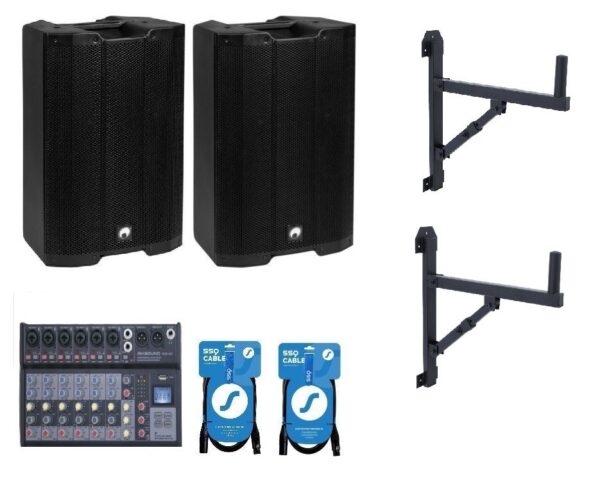 Lighting Center OZ1W - zestaw nagłośnieniowy z uchwytami naściennymi