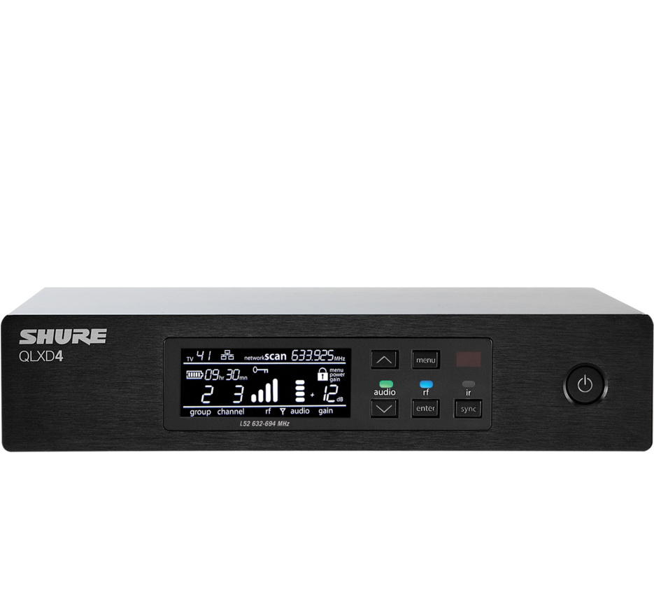 Shure QLXD4E=-G51 - odbiornik cyfrowy (470-534 MHz)0 Shure QLXD4E=-G51 - odbiornik cyfrowy (470-534 MHz)0