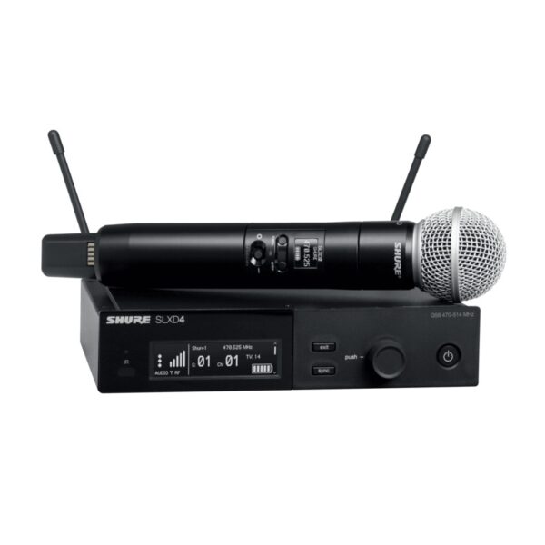 Shure SLXD24E/SM58-J53 - Cyfrowy system bezprzewodowy z nadajnikiem/mikrofonem ""do ręki"" SM58 (562-606 ...