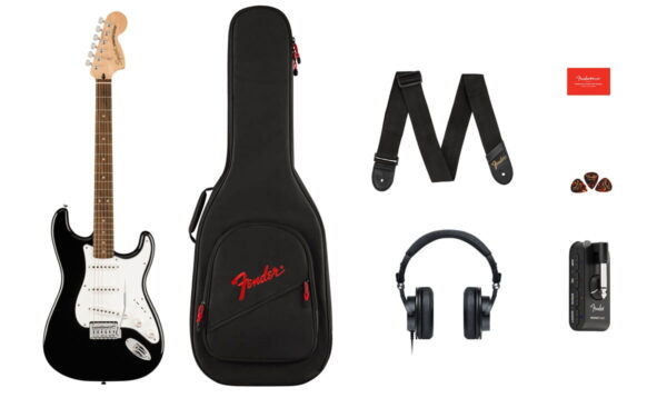 Squier Affinity + Mustang Micro Pack Black
