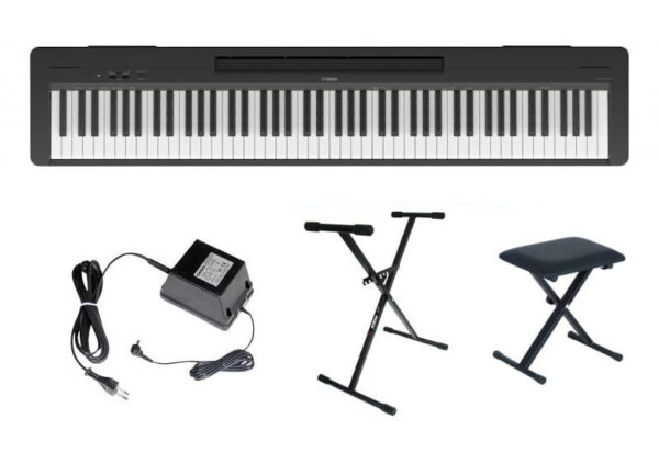 Yamaha P-145 B BT - pianino cyfrowe + STATYW + ŁAWA