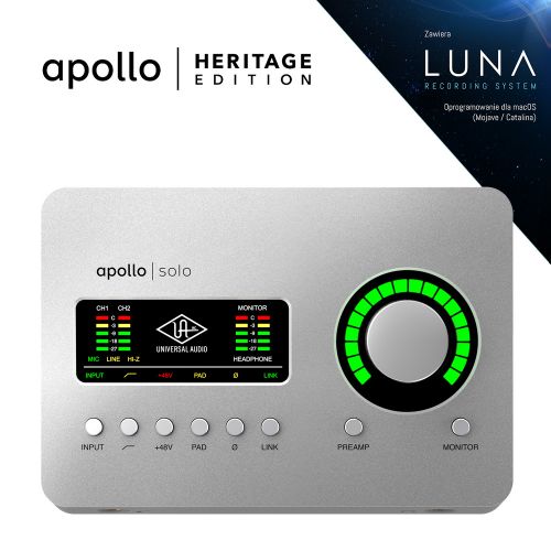 Apollo Solo Heritage Edition - Interfejs Audio Thunderbolt 3 - 3 lata gwarancji po rejestracji