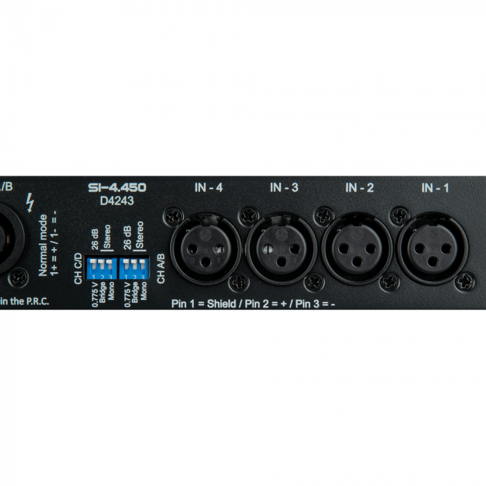 DAP SI-4.450 - Wzmacniacz instalacyjny 4x 450 W2 DAP SI-4.450 - Wzmacniacz instalacyjny 4x 450 W2