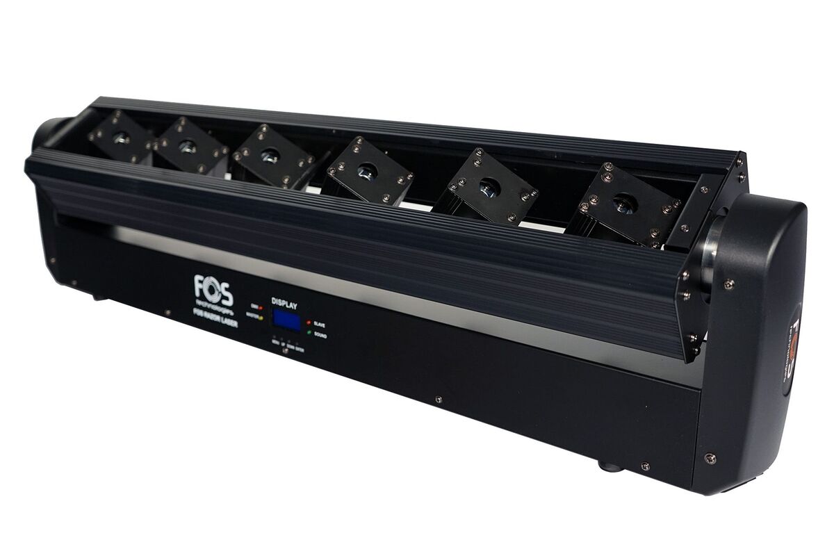 FOS Razor Laser - 6 głowic ruchomych z laserami RGB3 FOS Razor Laser - 6 głowic ruchomych z laserami RGB3