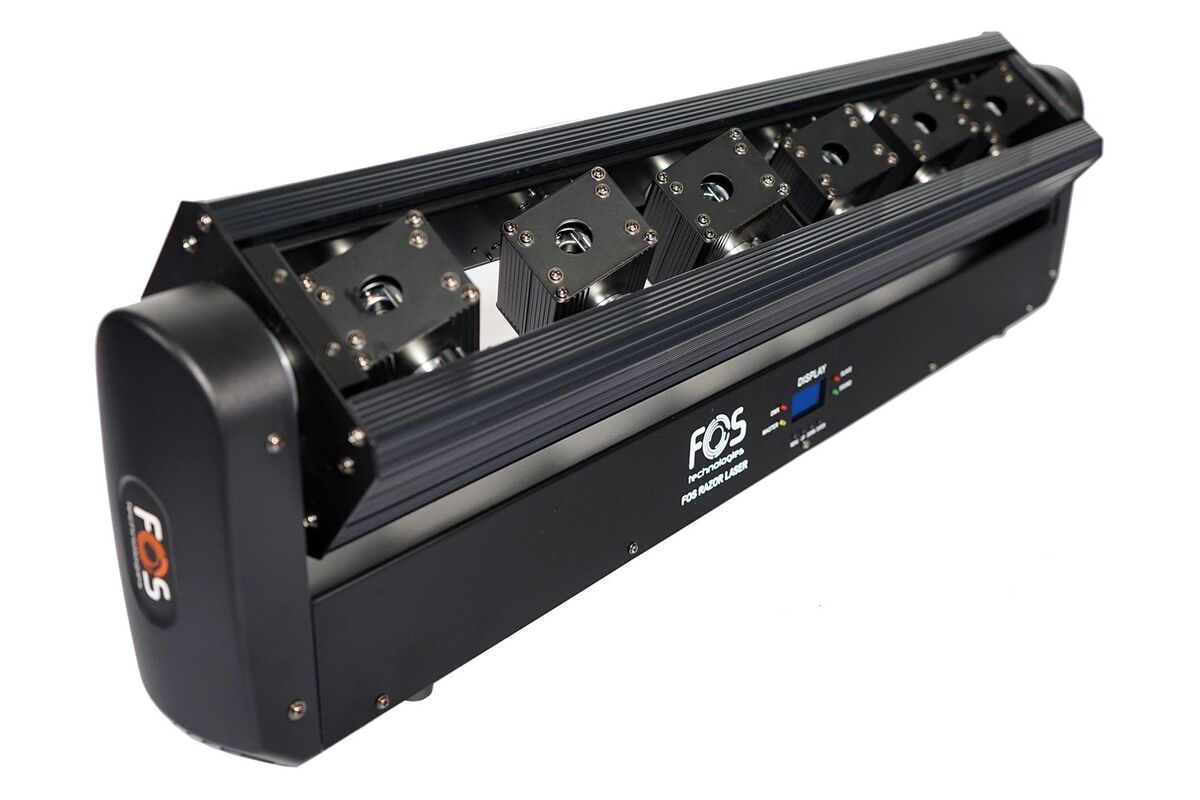 FOS Razor Laser - 6 głowic ruchomych z laserami RGB FOS Razor Laser - 6 głowic ruchomych z laserami RGB