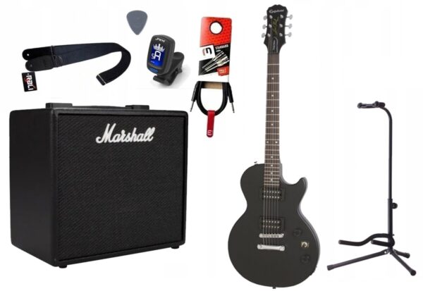 Gitara Elektryczna + Wzmacniacz 25W Kabel Zestaw 555