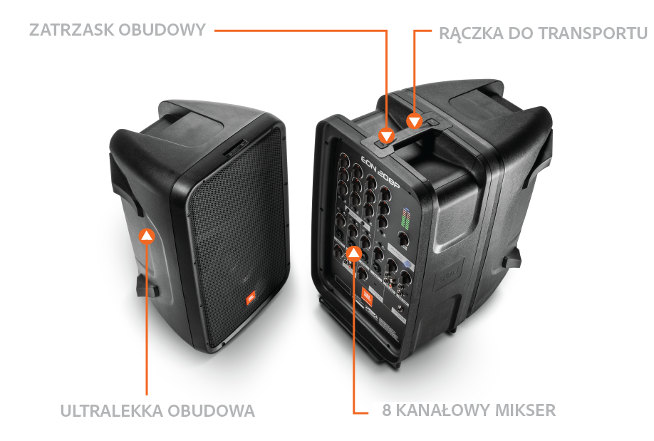 JBL EON208P - Zestaw nagłośnieniowy5 JBL EON208P - Zestaw nagłośnieniowy5