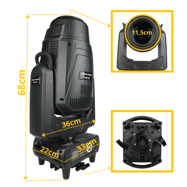 LIGHT4ME VENOM HYBRID 450 CMY głowica ruchoma LED0