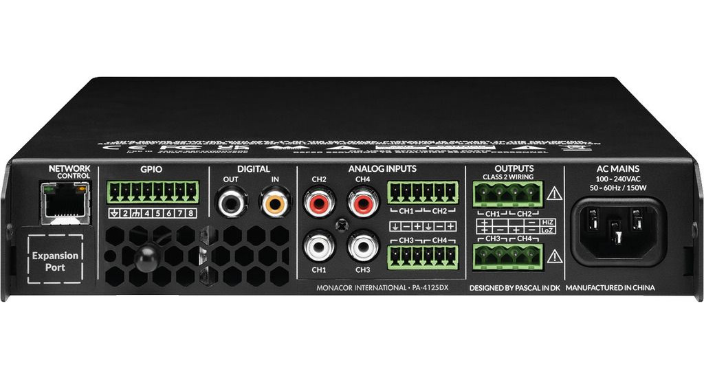 Monacor PA-4125DX - Wielofunkcyjny, 4-strefowy wzmacniacz matrycowo-miksujący0 Monacor PA-4125DX - Wielofunkcyjny, 4-strefowy wzmacniacz matrycowo-miksujący0
