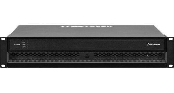 Monacor PA-4500DX - Wielofunkcyjny, 4-strefowy wzmacniacz matrycowo-miksujący