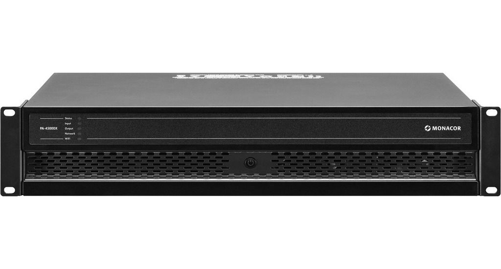 Monacor PA-4500DX - Wielofunkcyjny, 4-strefowy wzmacniacz matrycowo-miksujący Monacor PA-4500DX - Wielofunkcyjny, 4-strefowy wzmacniacz matrycowo-miksujący