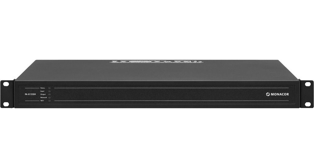 Monacor PA-8125DX - Wielofunkcyjny, 8-strefowy wzmacniacz matrycowo-miksujący Monacor PA-8125DX - Wielofunkcyjny, 8-strefowy wzmacniacz matrycowo-miksujący